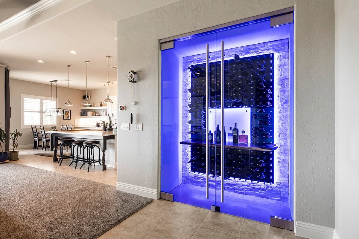 Frameless Glass Wine Doors
